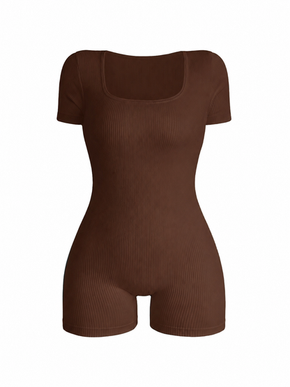Womens Short Sleeve Sports Bodysuit